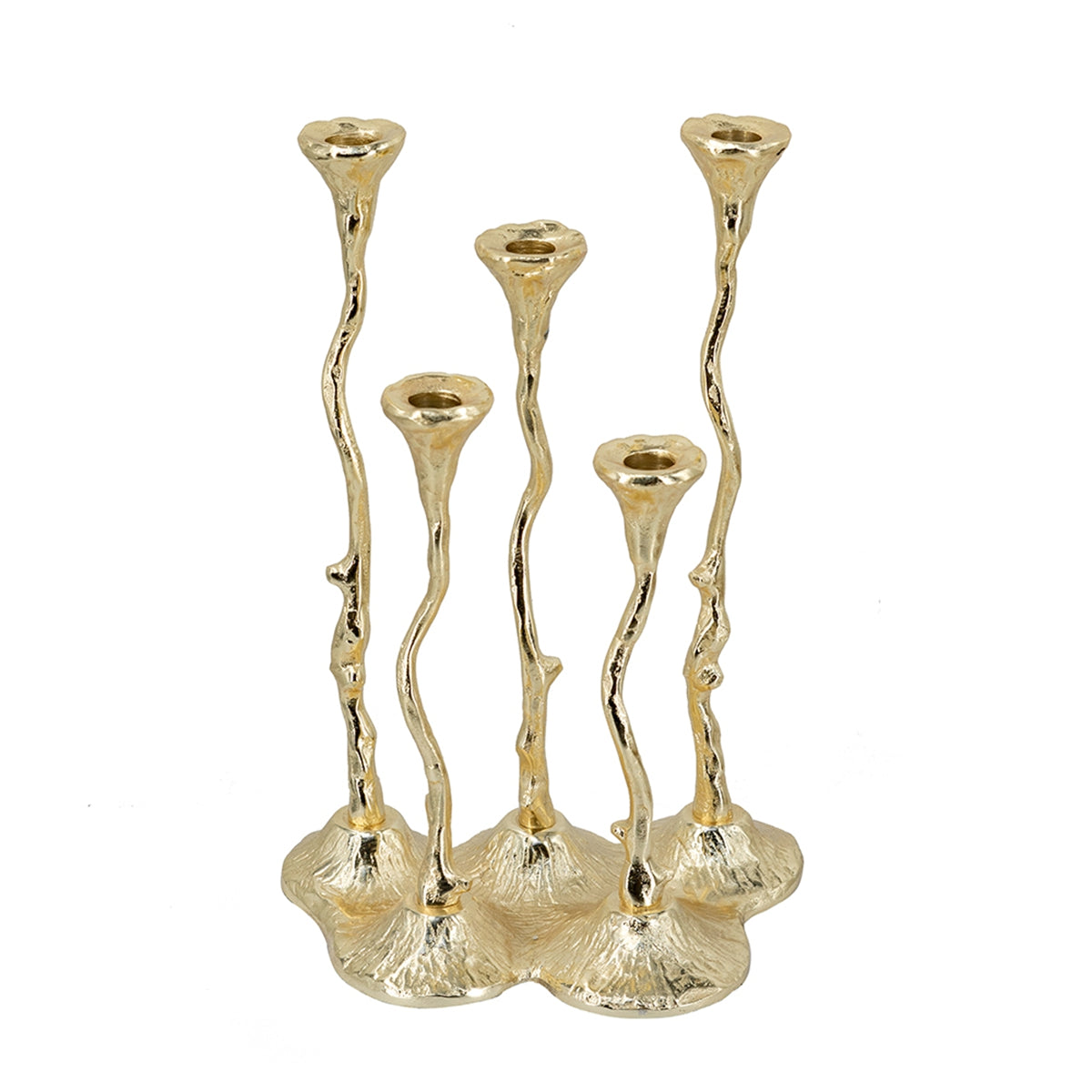 5-Light Cast Aluminum Taper Candle Holder