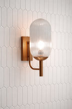 Dewdrop Wall Lamp - Bronze and Clear
