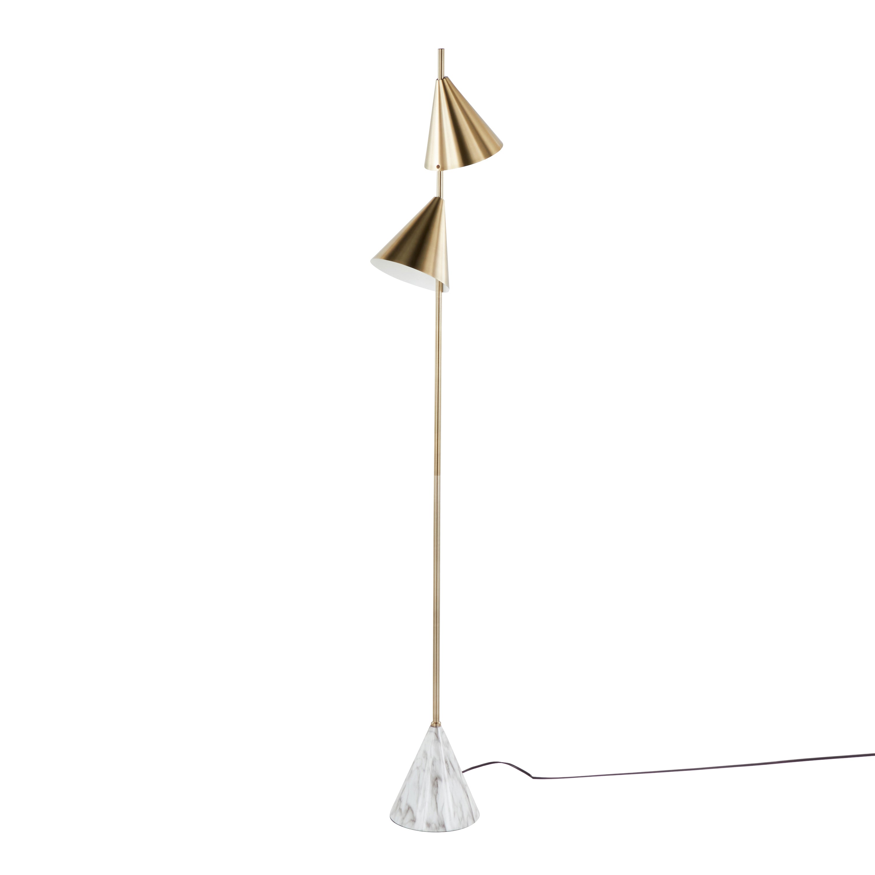 65" Metal Floor Lamp in Brushed