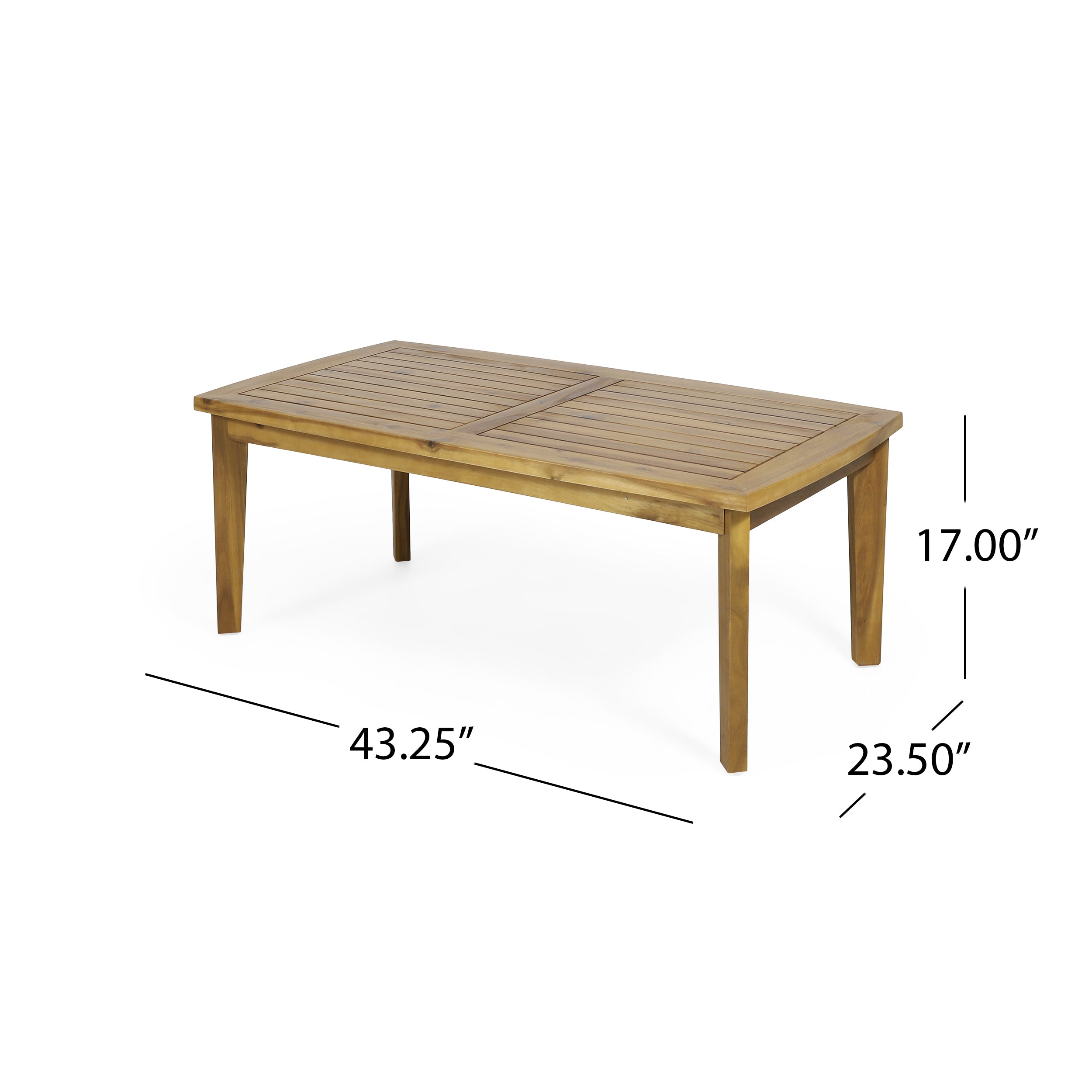 2-Person Outdoor Acacia Wood Patio Seating Group