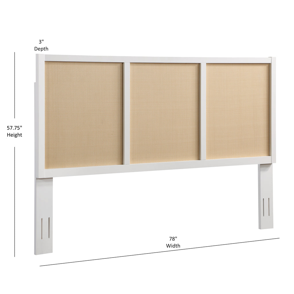 Barkley Cane and Solid Wood King Headboard