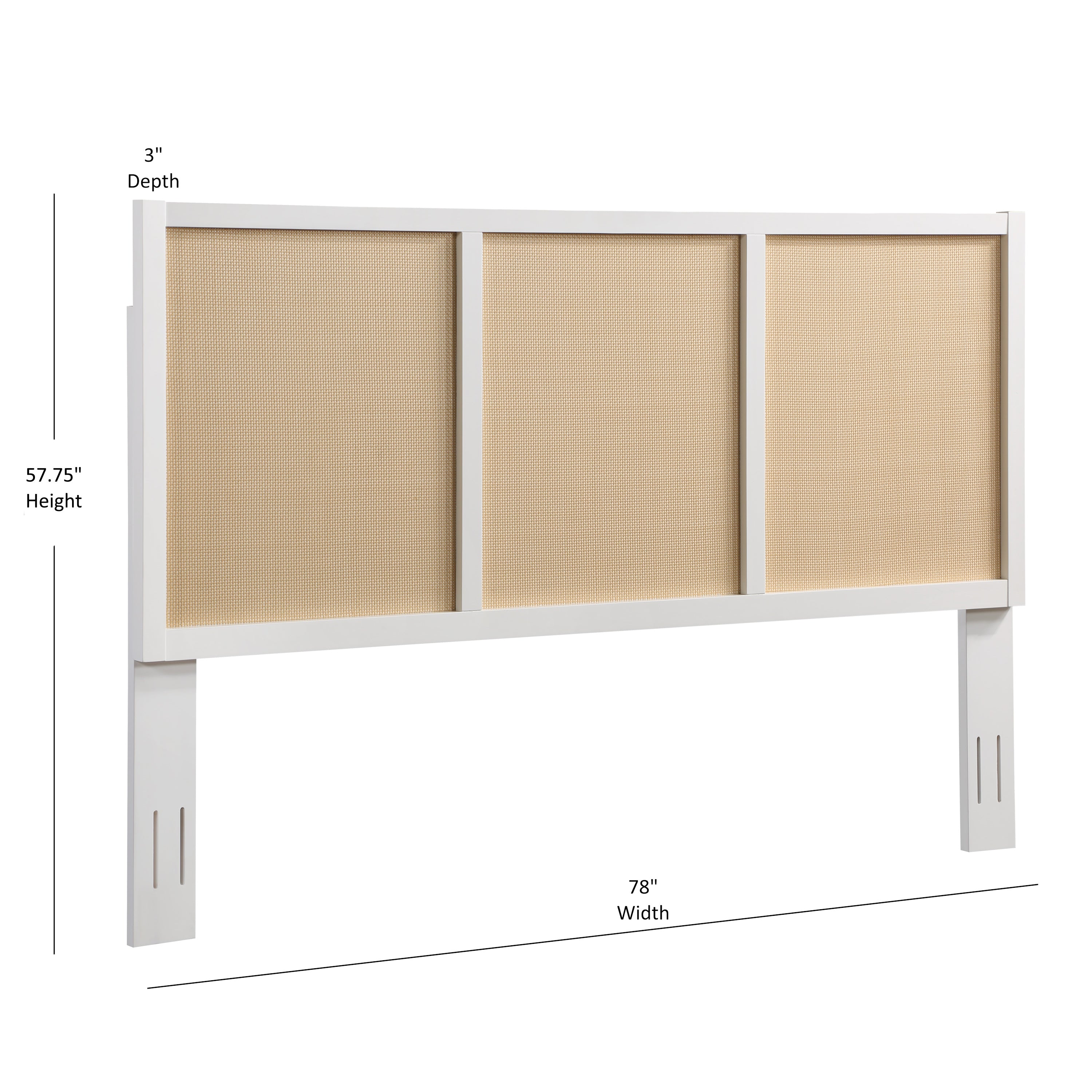 Barkley Cane and Solid Wood King Headboard