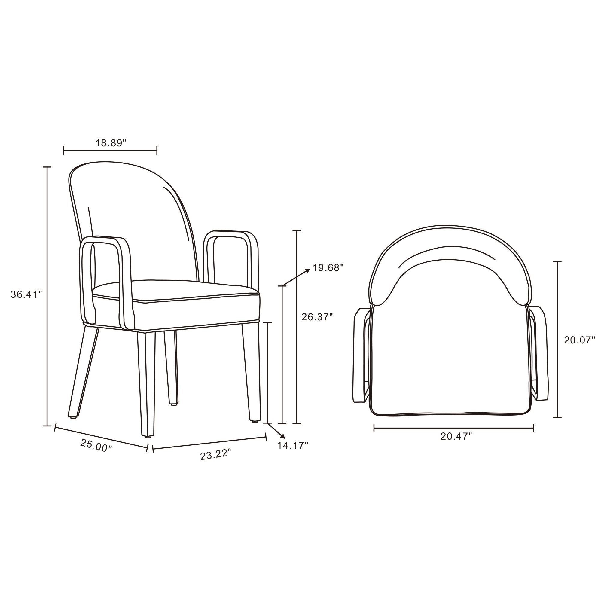 Hillman Wood Upholstered Armchair