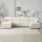 136" Plush Cloud 3-Seater Sofa