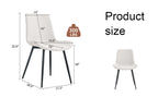 White Artificial Leather Backrest Cushion Dining Chair