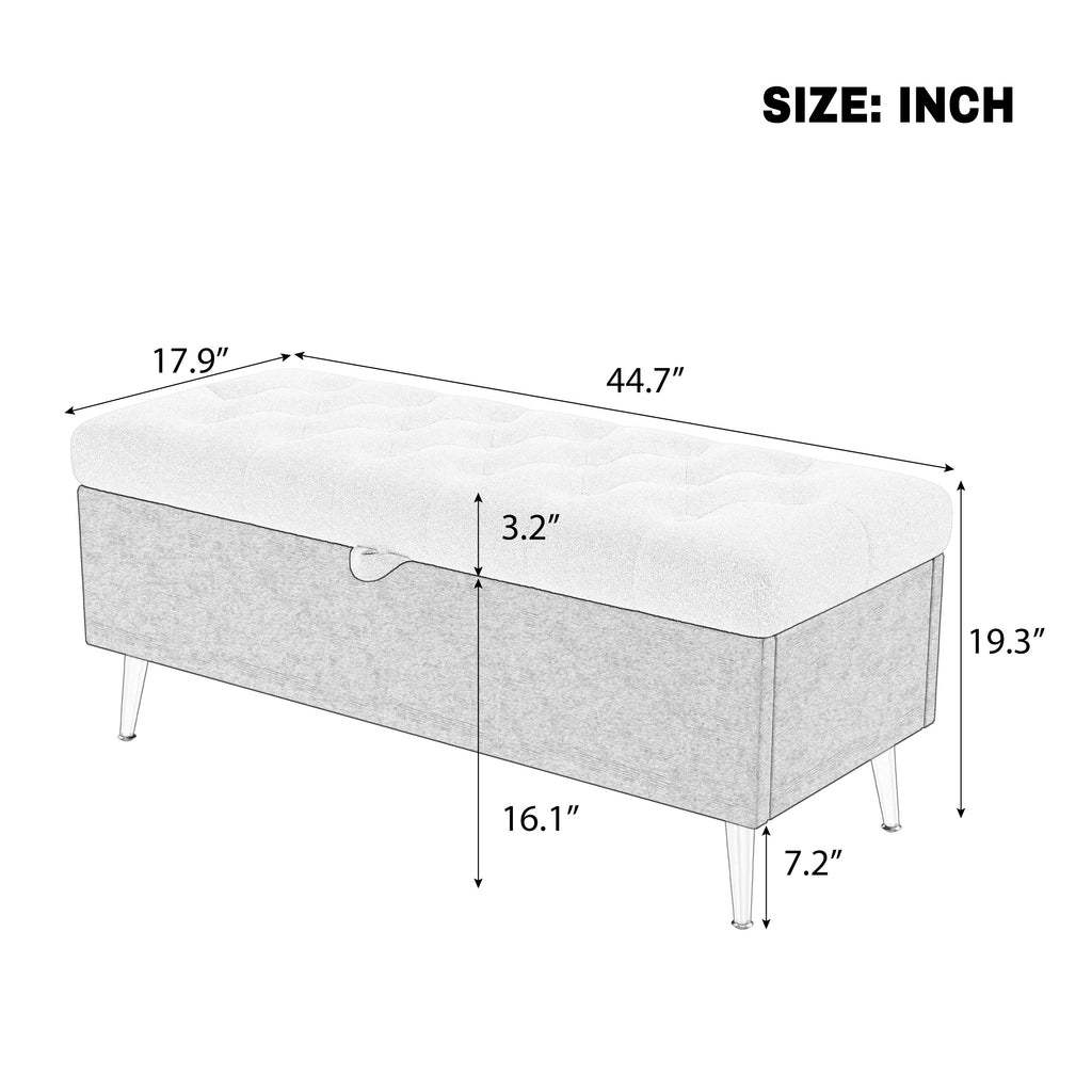 Modern Storage Ottoman Bench
