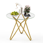 35.4-Inch Round Tempered Glass Dining Table