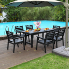 HDPE Outdoor Patio Dining Set - Table and 6 Chairs