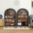 4-Shelf Tall Bookshelf in Black