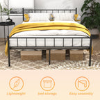 Queen Size Bed Frame With Headboard & Footboard