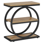 23.6 Inch Narrow 3-Tier End Table with Storage