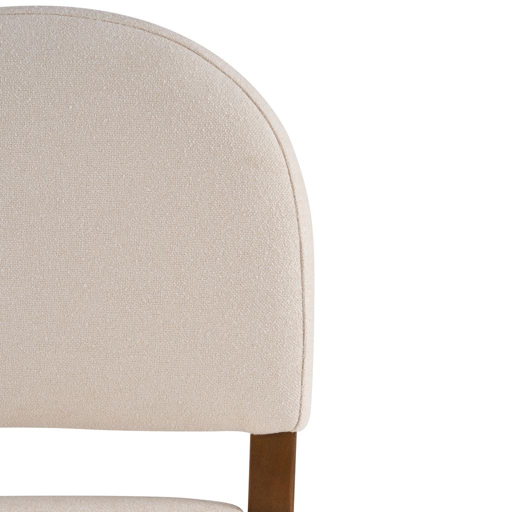 26" Seat Height Fabric & Rubberwood Bar Stool