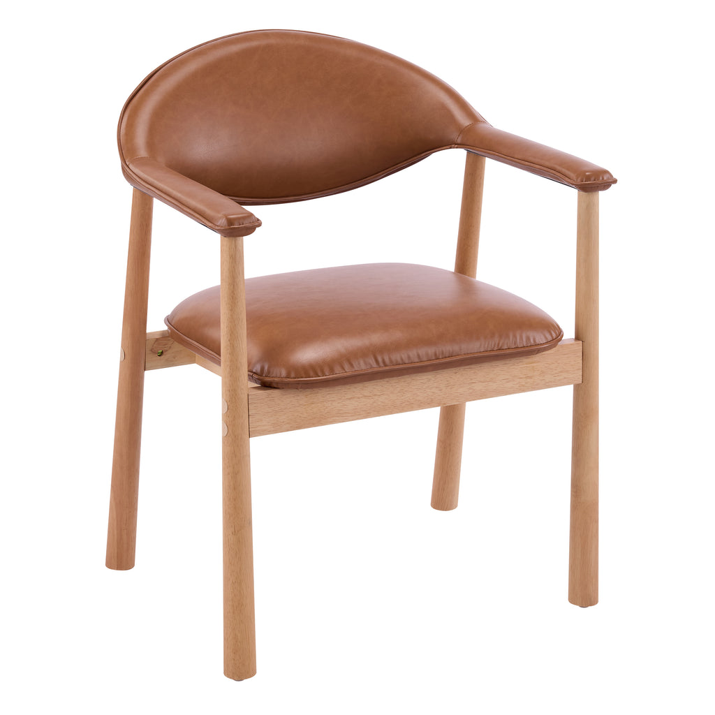 Modern Upholstered Dining Chairs with Curved Back