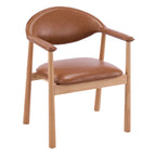 Modern Upholstered Dining Chairs with Curved Back