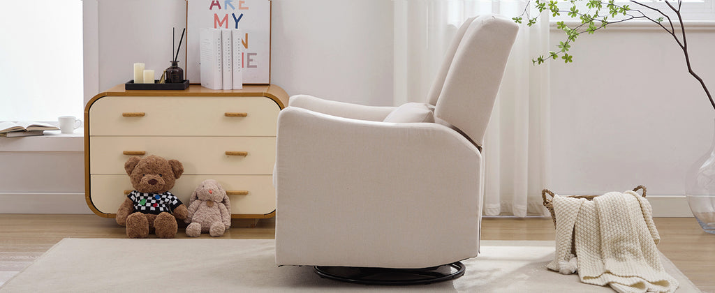 29.5" Wide Wingback Swivel Rocker Recliner Chair