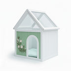 Sage FSC-Certified Cedar Indoor Cat House with Clear Acrylic Roof