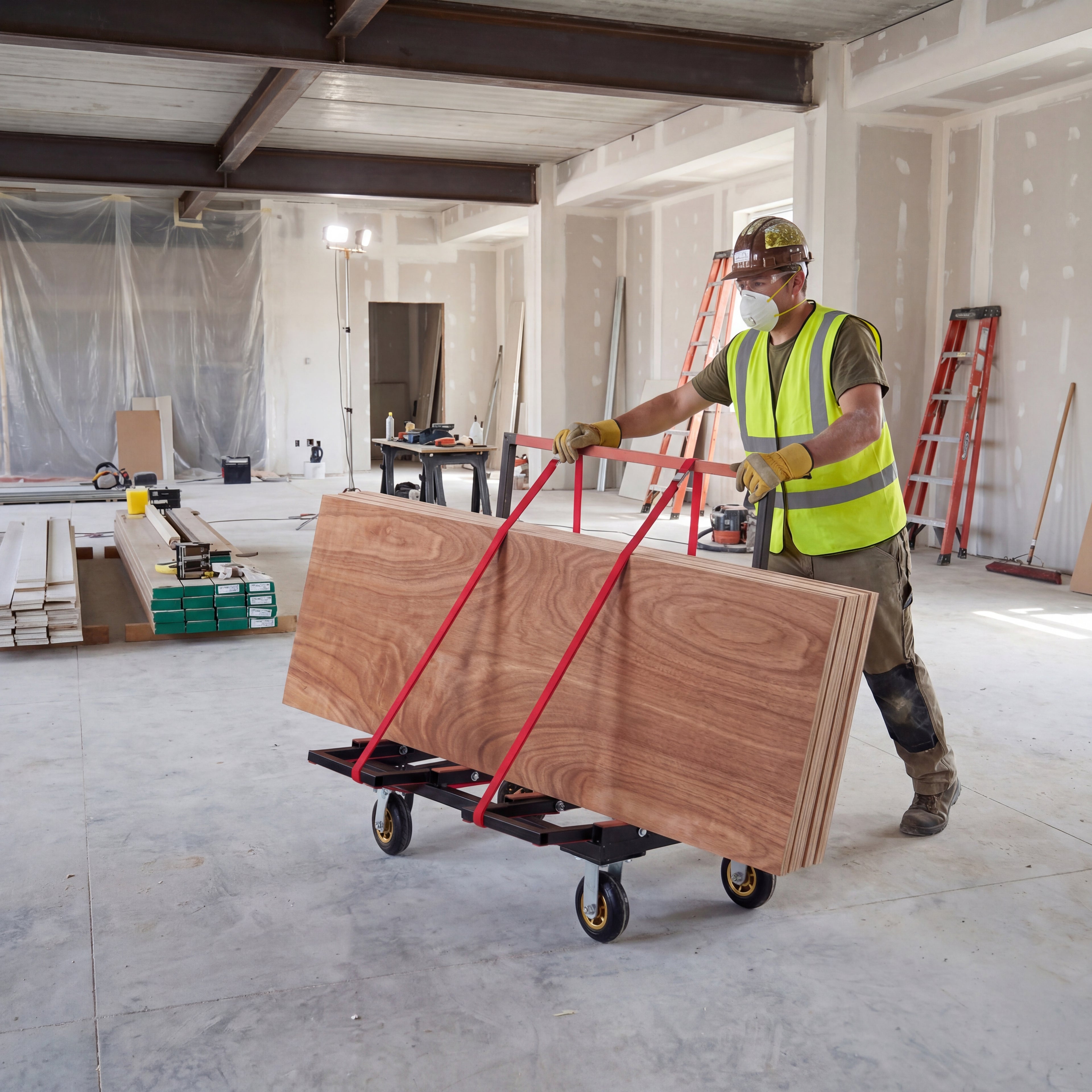 Folding Drywall Dolly with 2000 LBS Load Capacity