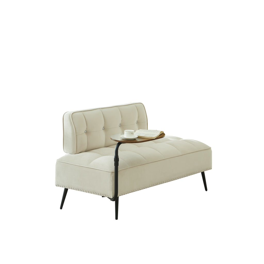 54-Inch Modern Two-Seater Velvet Sofa