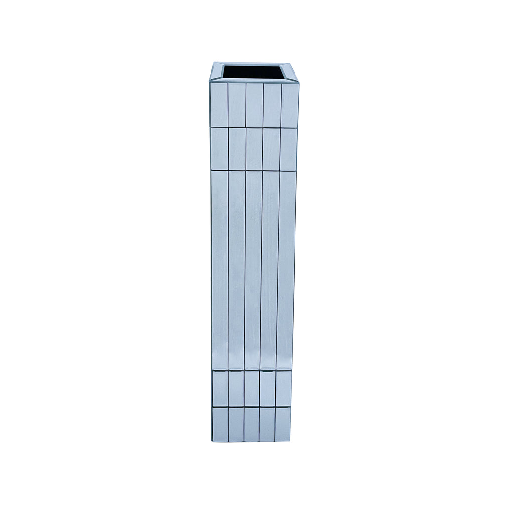 36.02" Tall Mirrored Floor Vase