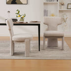 Modern Upholstered Chenille Dining Chair Set of 2