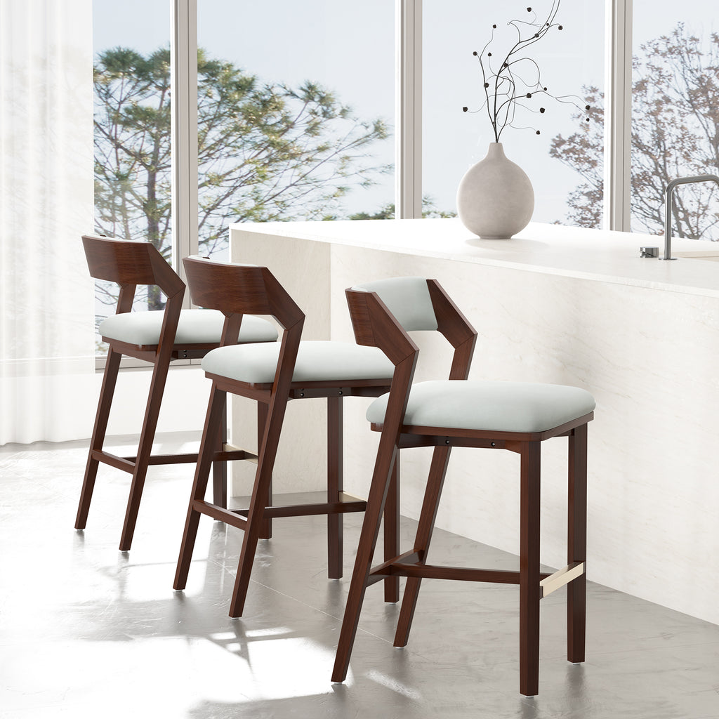 Patricia Velvet Barstool with Backrest