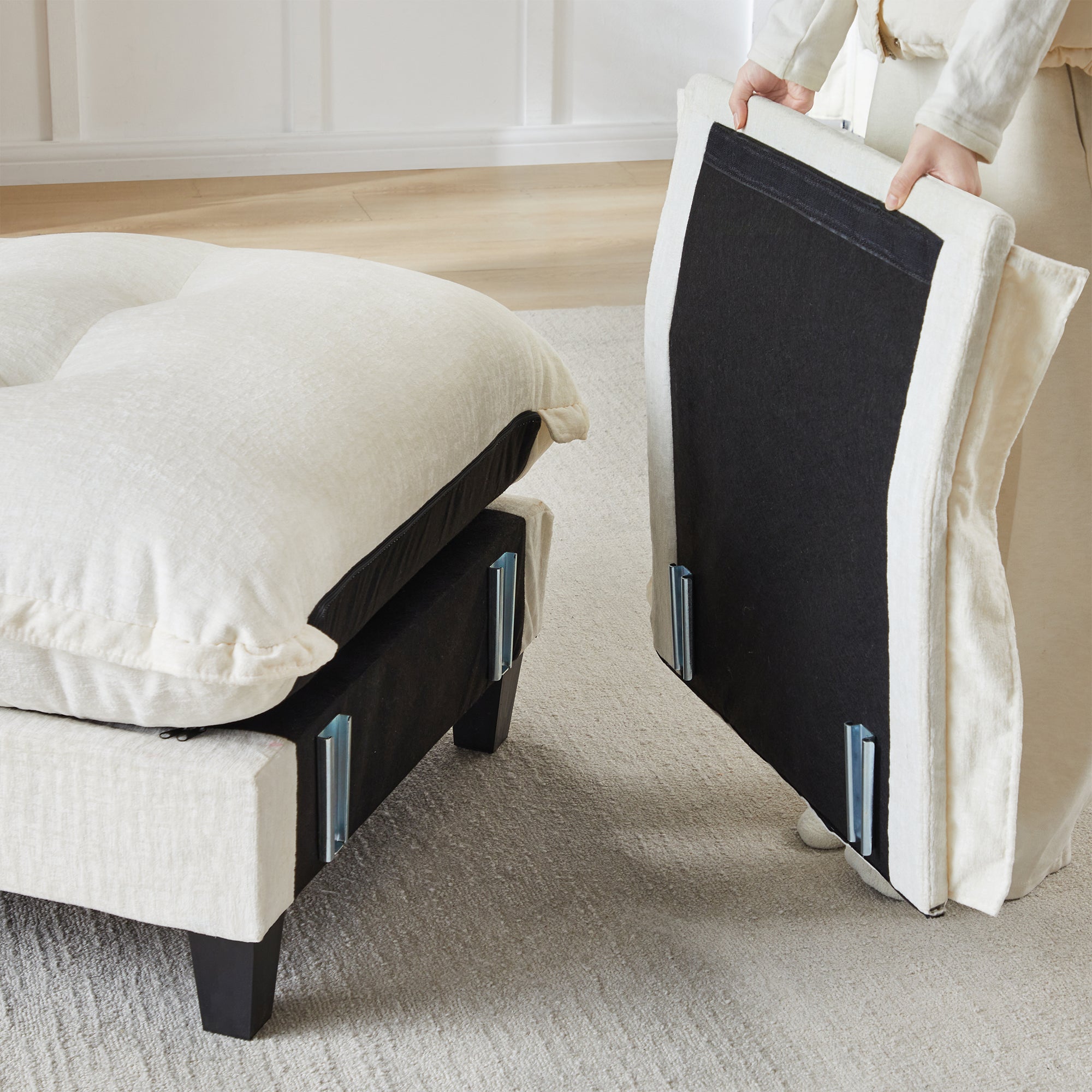 73 Armless Sofa Chenille