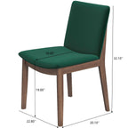 Laura Mid-Century Modern Solid Wood Dining Chair (Set of 2)