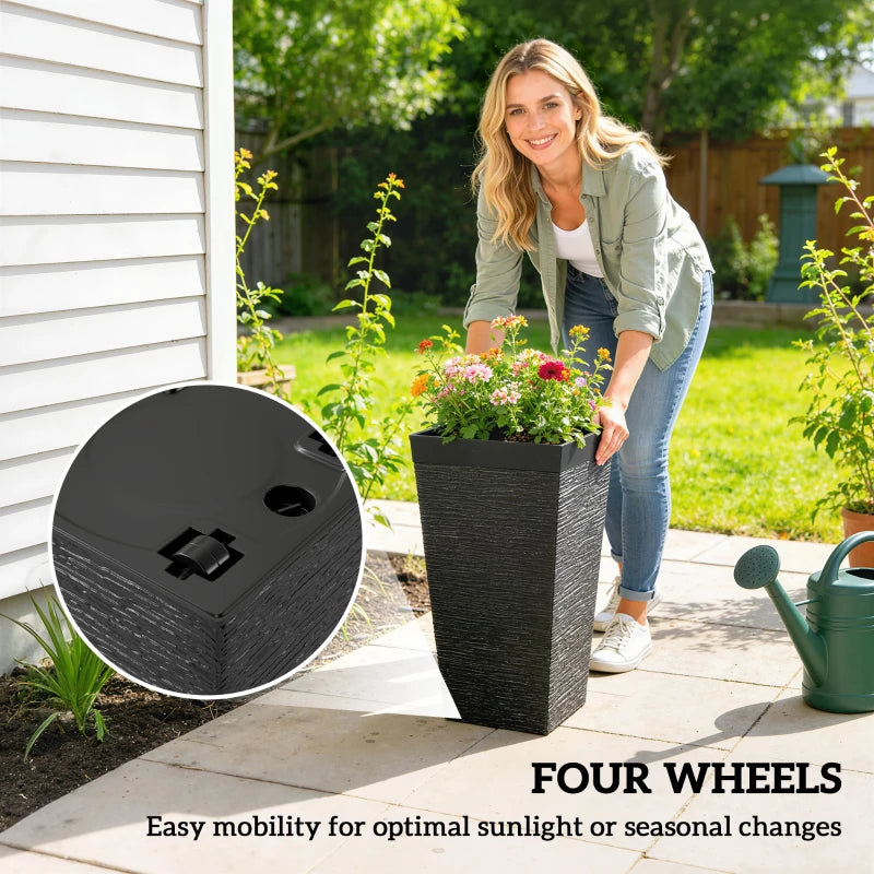 Modern Design Stackable Tapered Planters, Set of 3