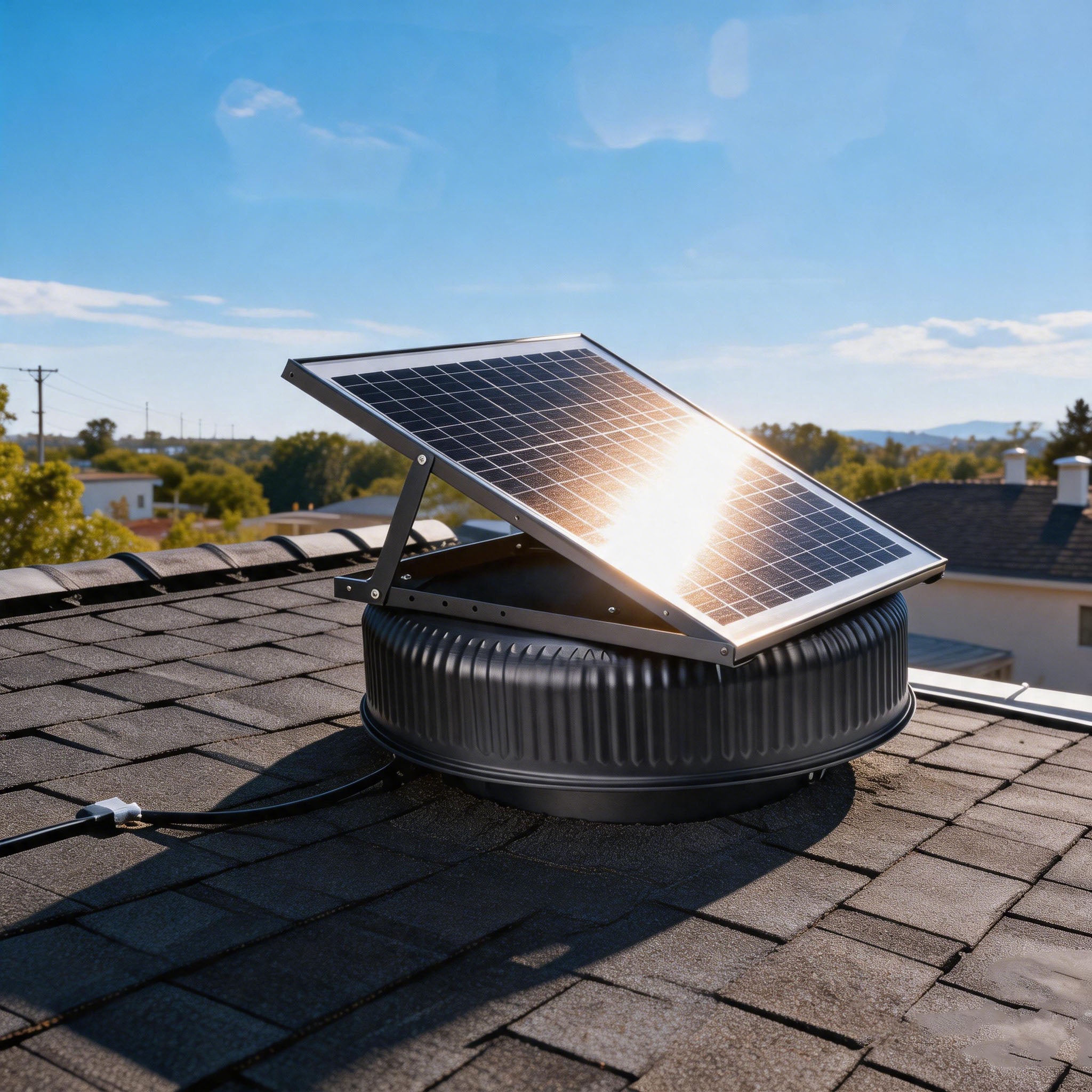 12" Adjustable Solar Roof Vent Fan