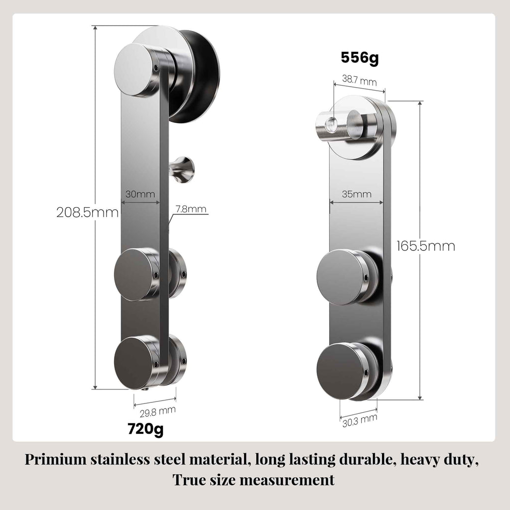 Frameless Single Sliding Shower Door with Towel Rail