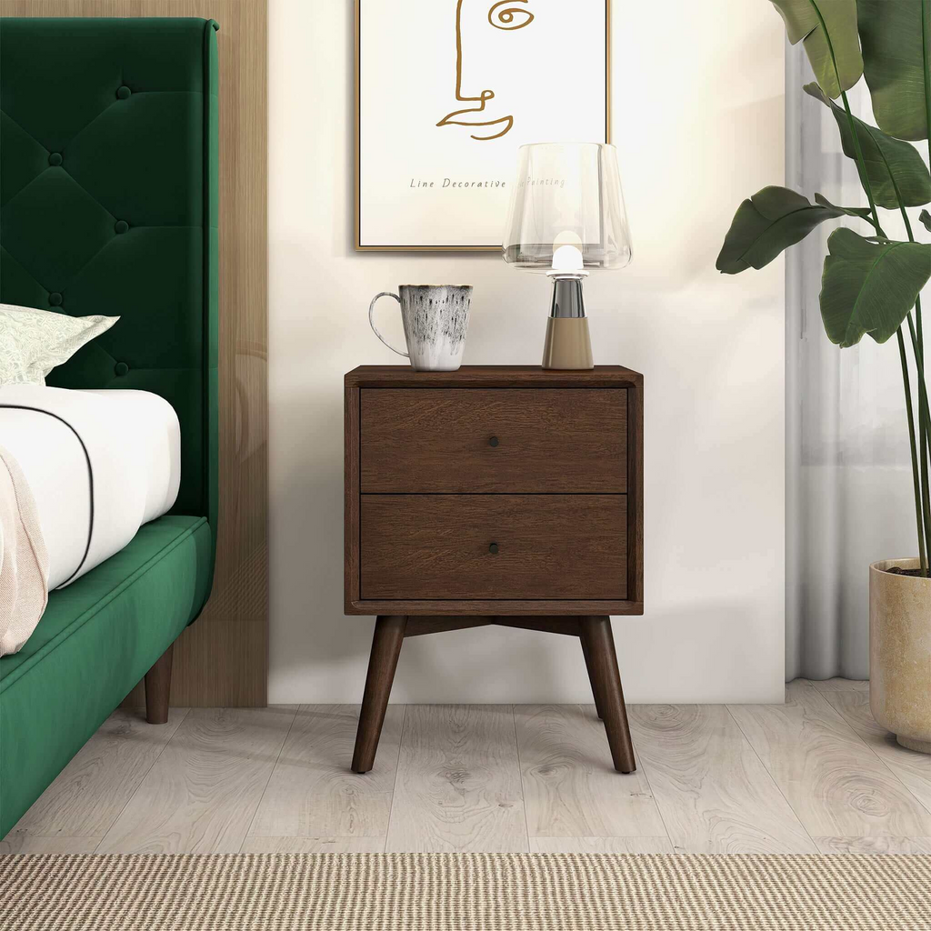 Mid-Century Modern Caroline Night Stand 2-Drawer