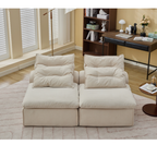 Modular Sofa with Soft Corduroy Fabric