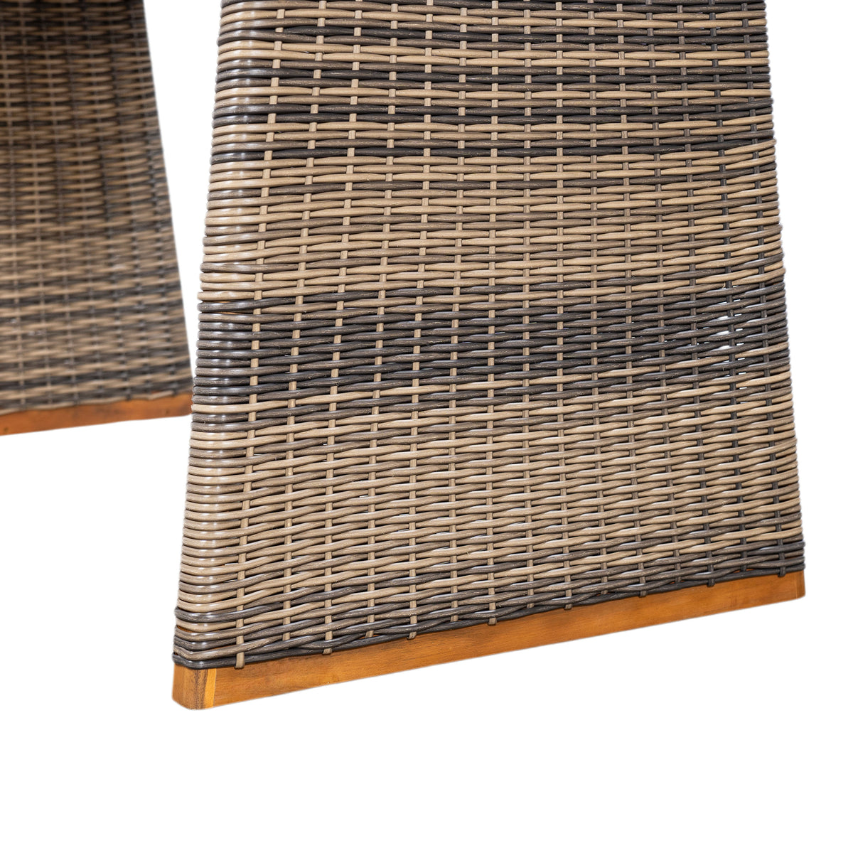 Outdoor 6 Pieces Acacia Wood Dining Set with Cushion