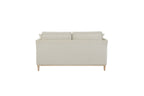 Off White Loveseat with Reversible Cushions and Pillows