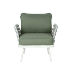 Mariano Steel 4-Pieces Conversation Set - Off White & Green