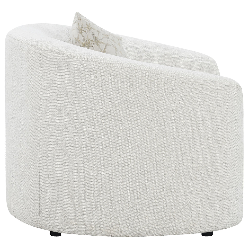 Rory Latte Sloped Arms Chair with Pillow