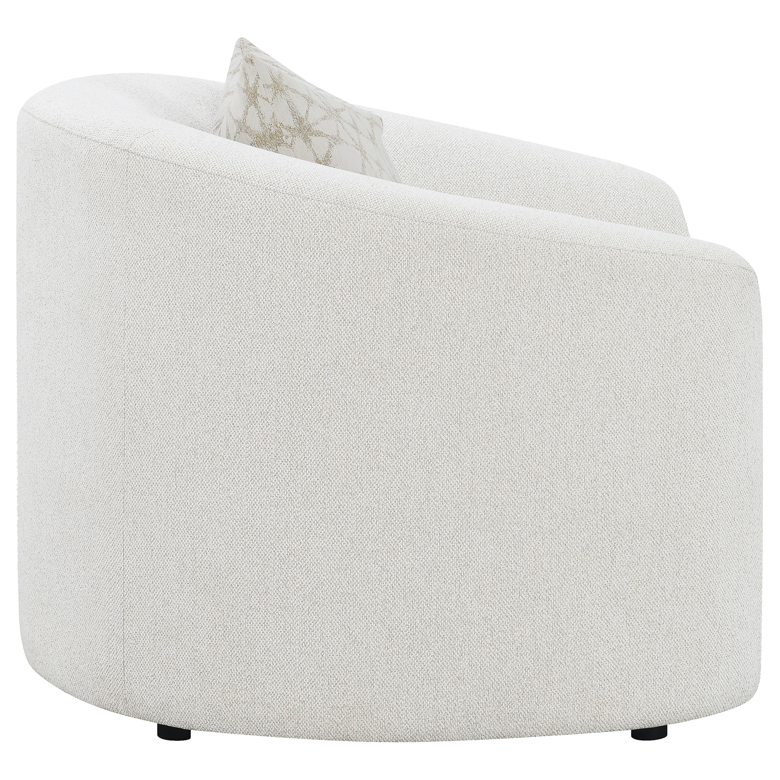 Rory Latte Sloped Arms Chair with Pillow