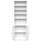 Industrial Metal Bookcase - 71 Inch Tall 5-Tier with Door