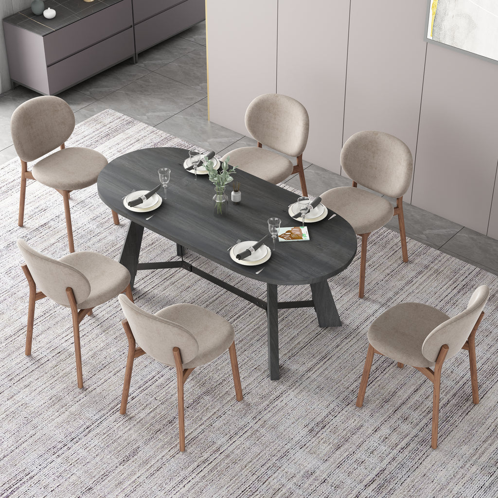 70.86 Inch Oval Dining Table