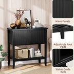 31.5" Entryway Console Table with Sliding Drawer Doors