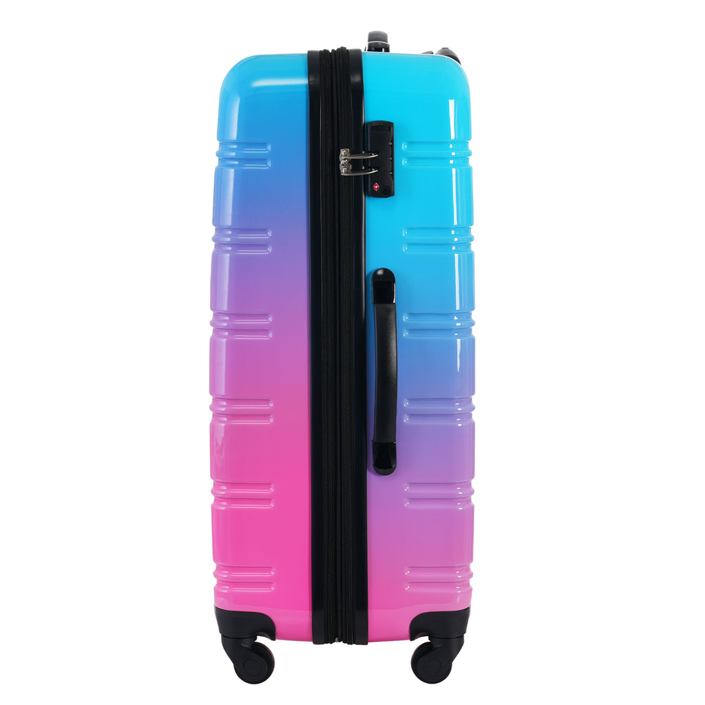 Hardshell Luggage Sets - 3 Piece Gradient Color Expandable Suitcase