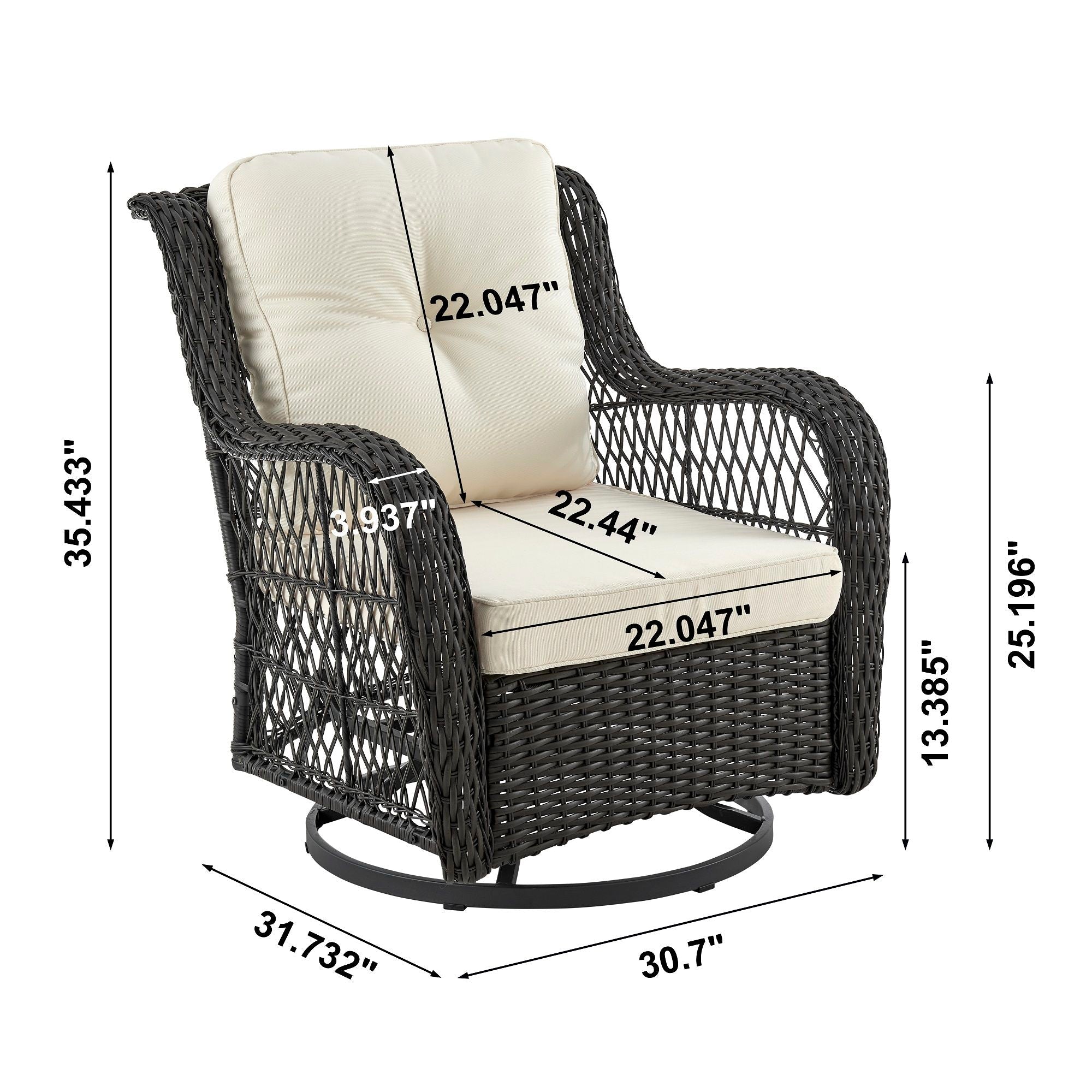 Fruttuo - 3 Piece Outdoor Patio Set
