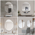 40 in. x 32 in. Modern Asymmetrical Bathroom Wall Mirror