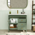 35.6" Mid-Century Bathroom Vanity Sink