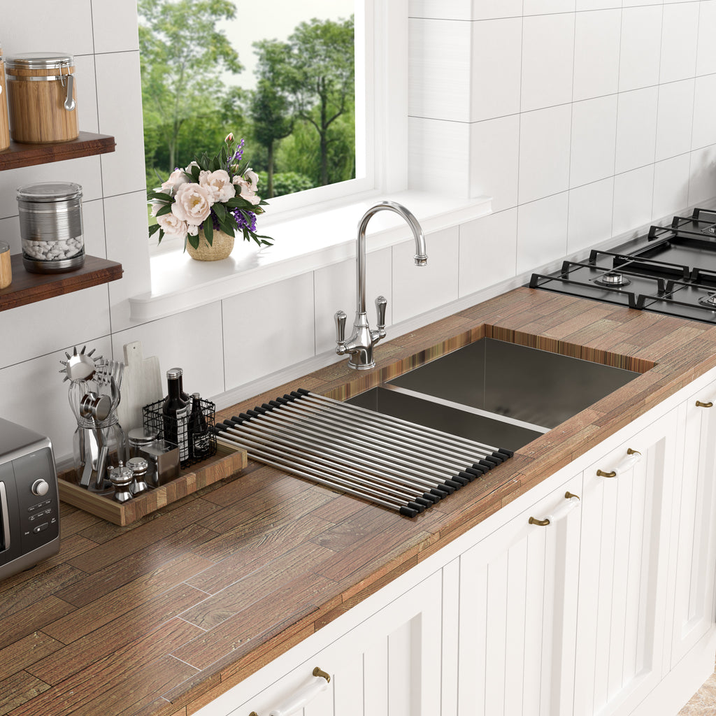 Undermount Double Bowl Kitchen Sink (50/50) in 16 Gauge Stainless Steel