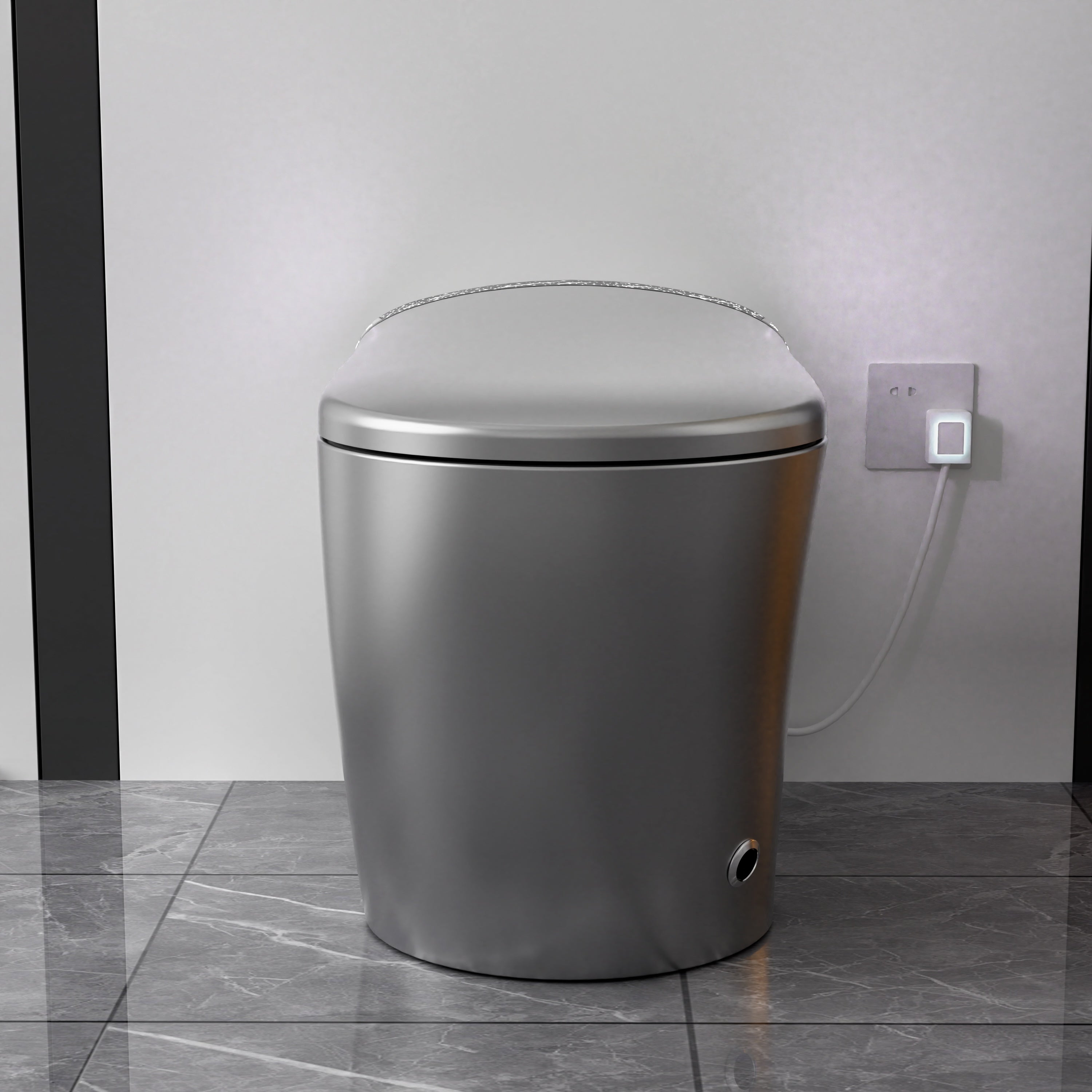 Starry Night Light Smart Toilet with Bidet Built In