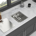 15" Undermount Bar Sink With Folding Faucet