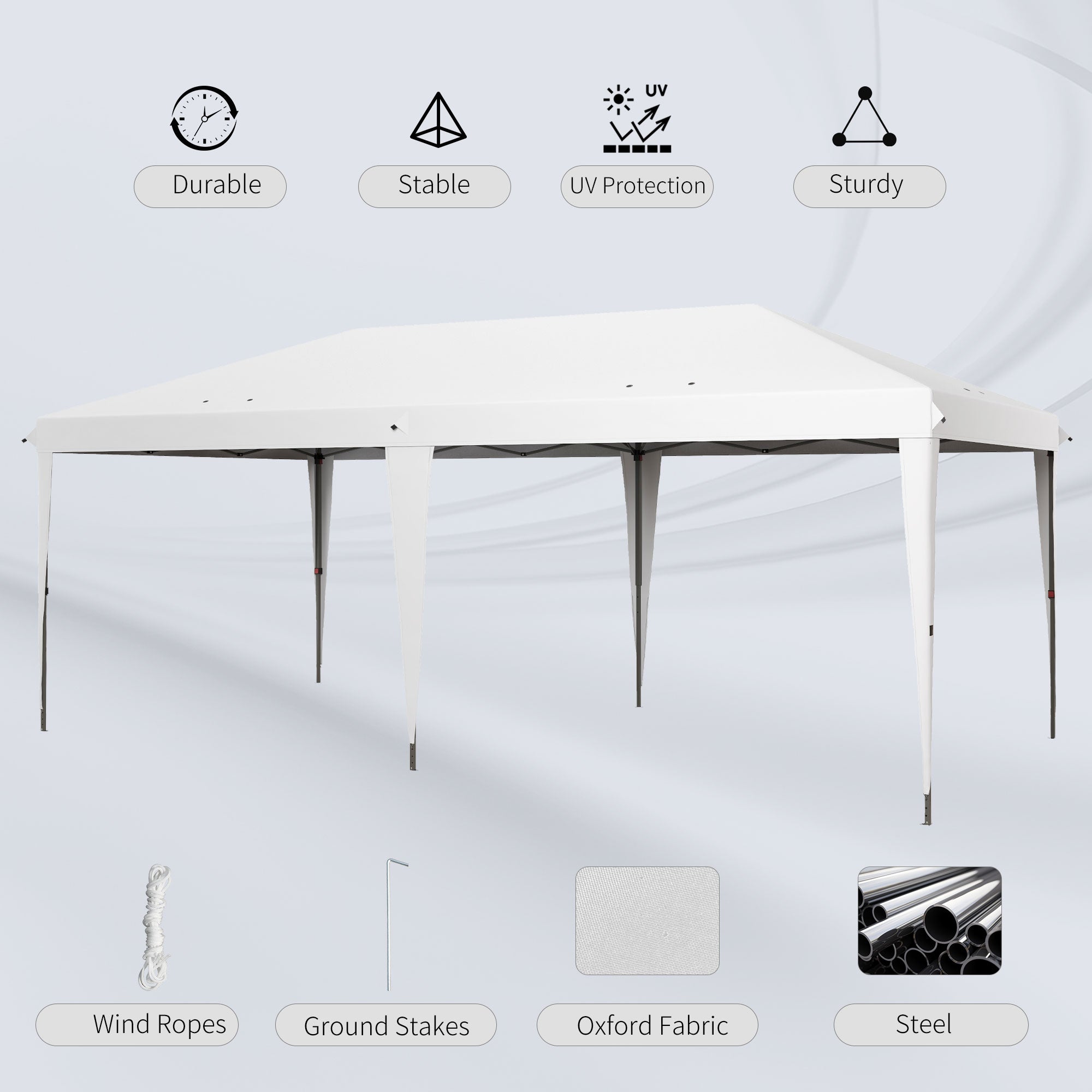 Outsunny 10' x 19.2' Pop Up Canopy Tent