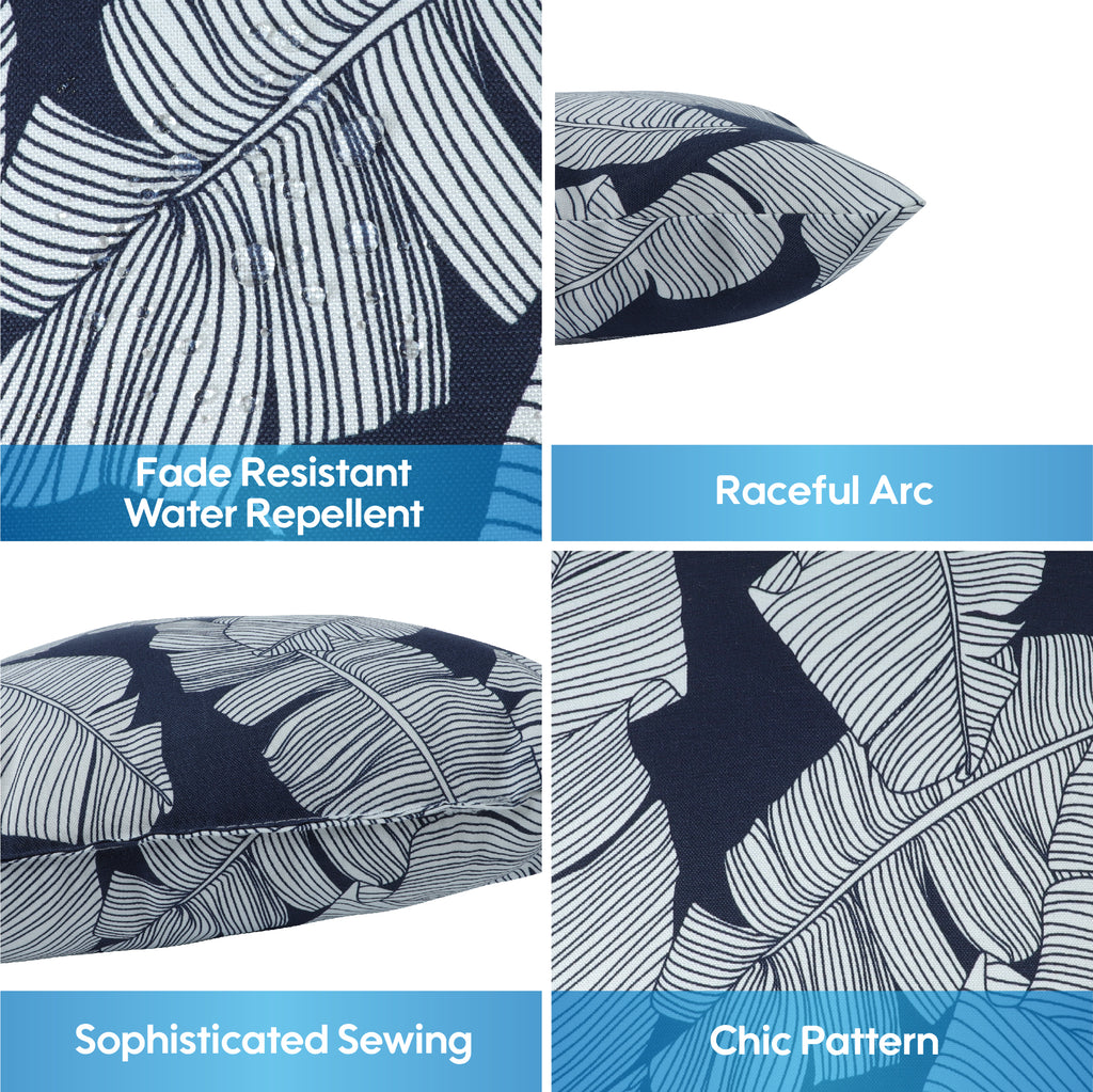 2 Pack Outdoor Throw Pillows - Waterproof & Fade-Resistant