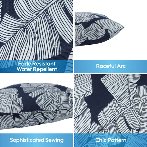 2 Pack Outdoor Throw Pillows - Waterproof & Fade-Resistant